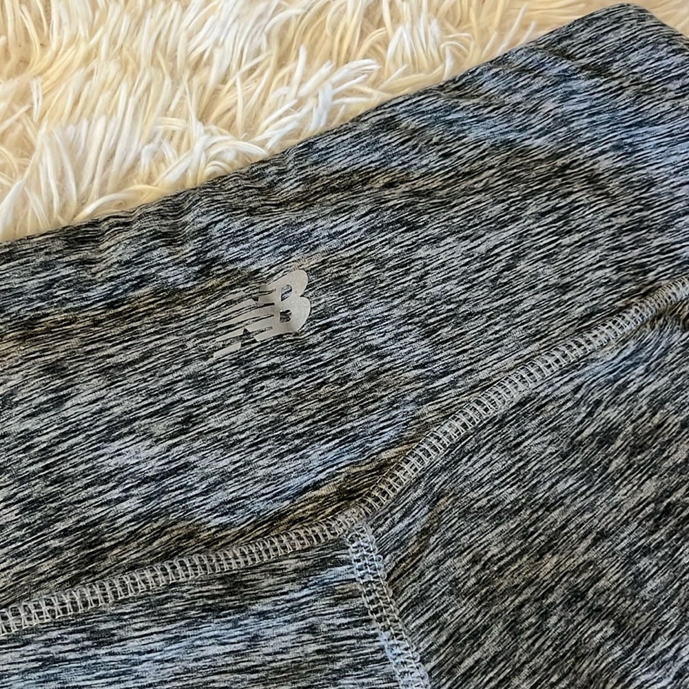 New Balance Black and Gray Space-Dye Leggings